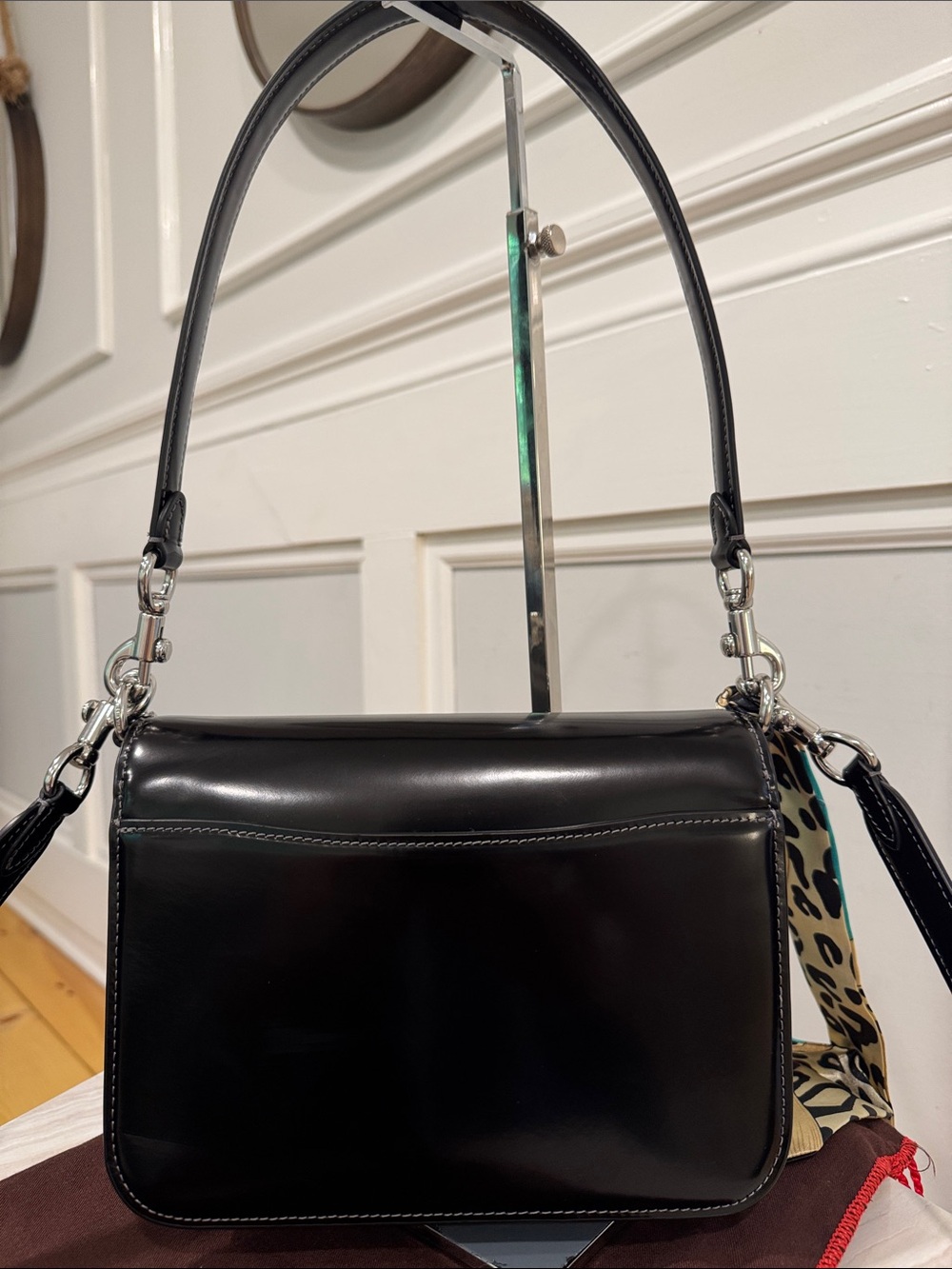 COACH Bag Quinn Black Patent Leather Crossbody Shoulder Satchel Bag NWOT - Picture 8 of 17